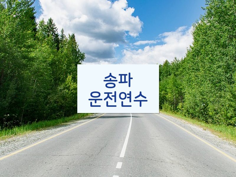 송파운전연수 후기