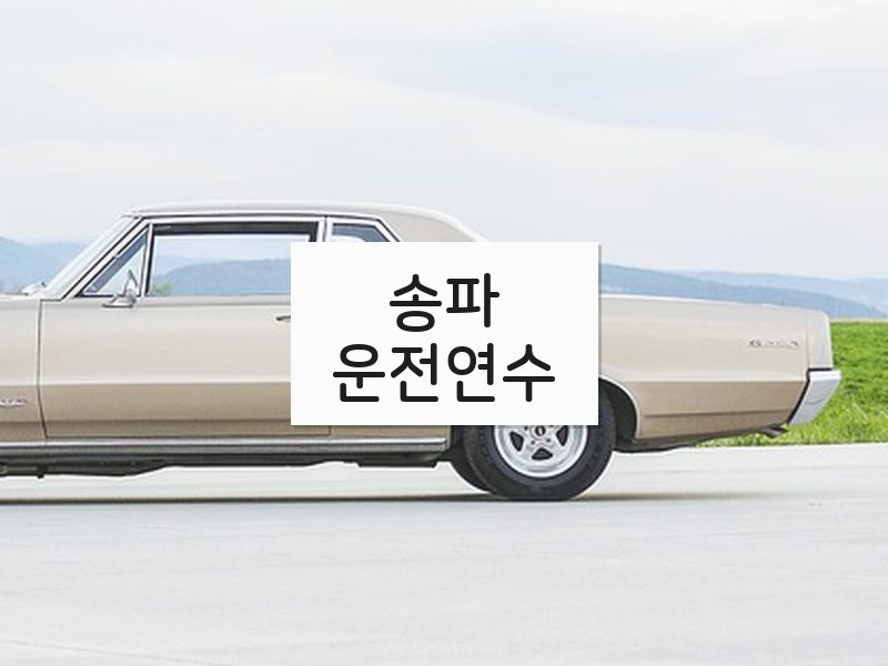 송파운전연수 후기