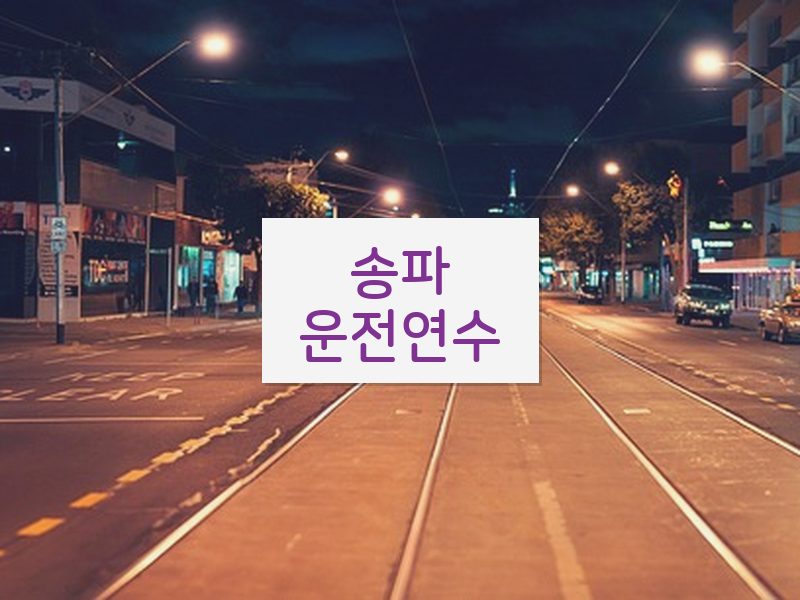 송파운전연수 후기