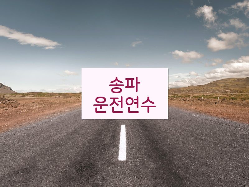 송파운전연수 후기