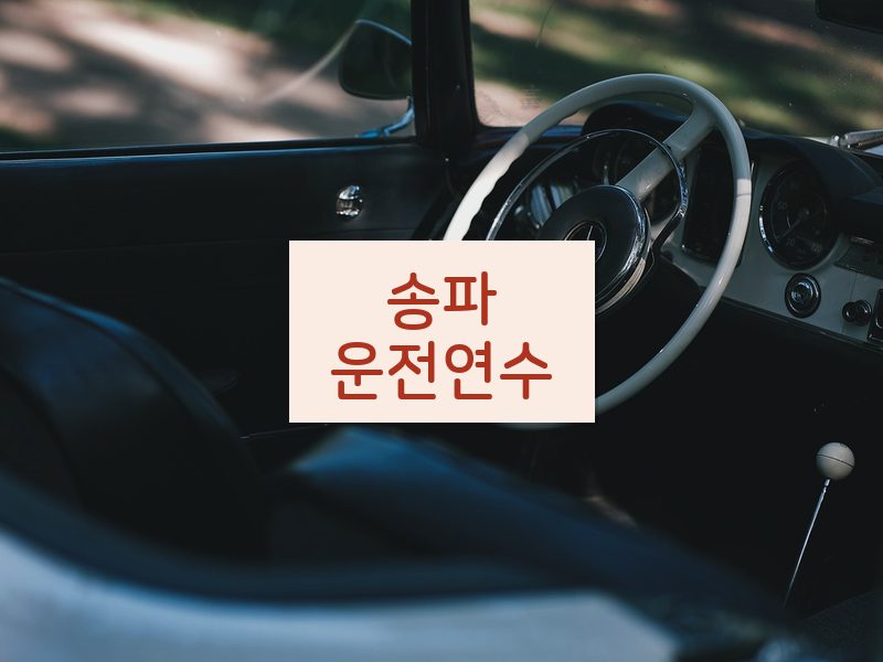 송파운전연수 후기