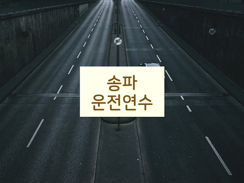 송파운전연수 후기