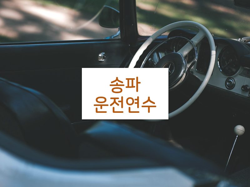 송파운전연수 후기
