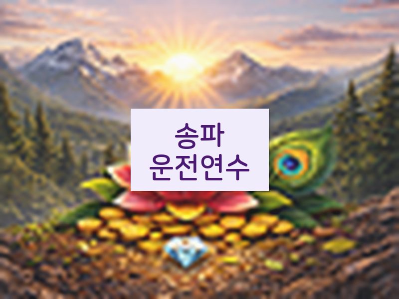 송파운전연수 후기
